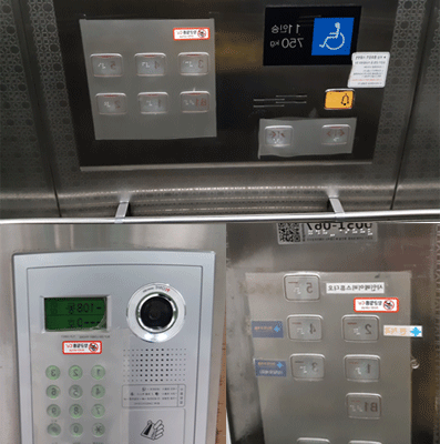 Antimicrobial copper film in elevators